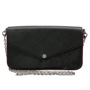 Louis Vuitton Pochette Felice Epi Other Style Wallet M64579 Noir Hot Pink